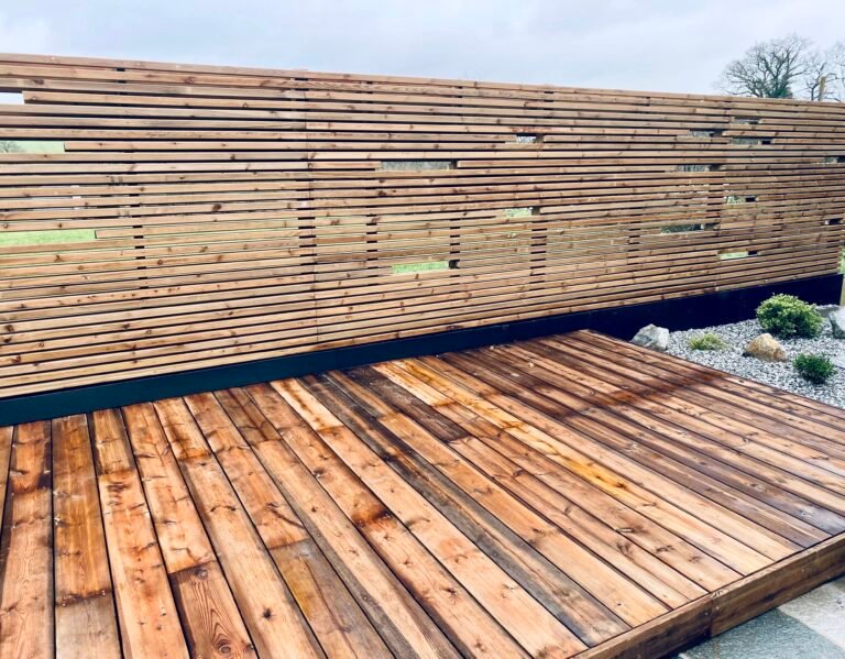 Terrasse en bois douglas - Clôture en bois