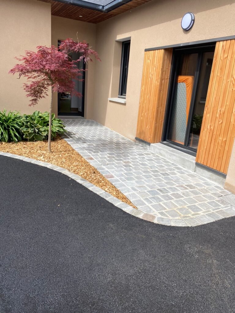 Allée en pavés