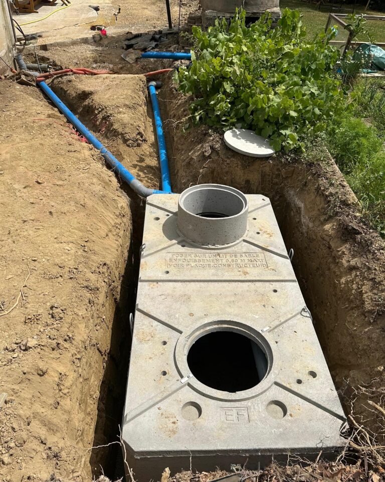 Cuve de récuparation d'eau enterrée