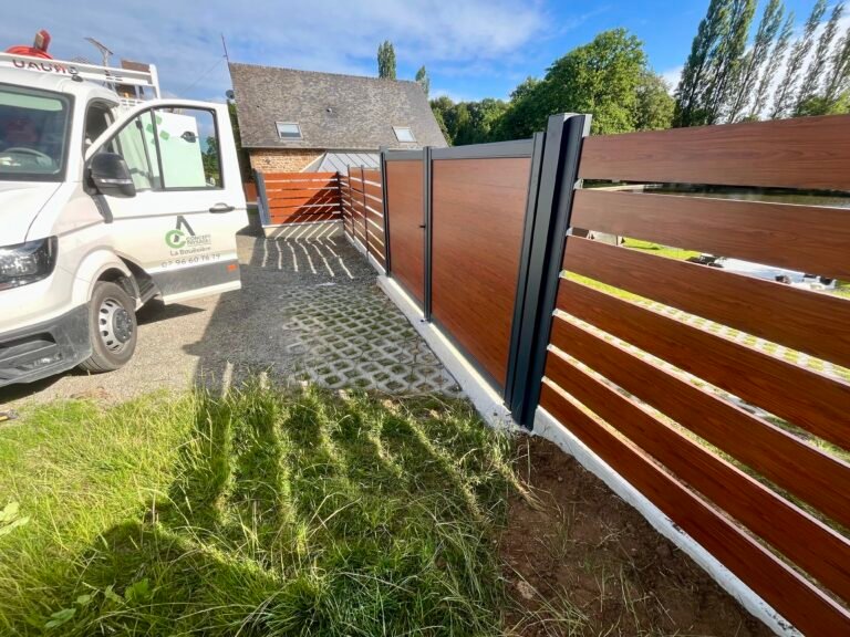 Clôture & Portail aluminium imitation bois